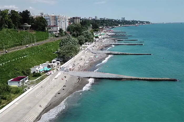 Веб-камера пляжа Мамайка в Сочи, море онлайн